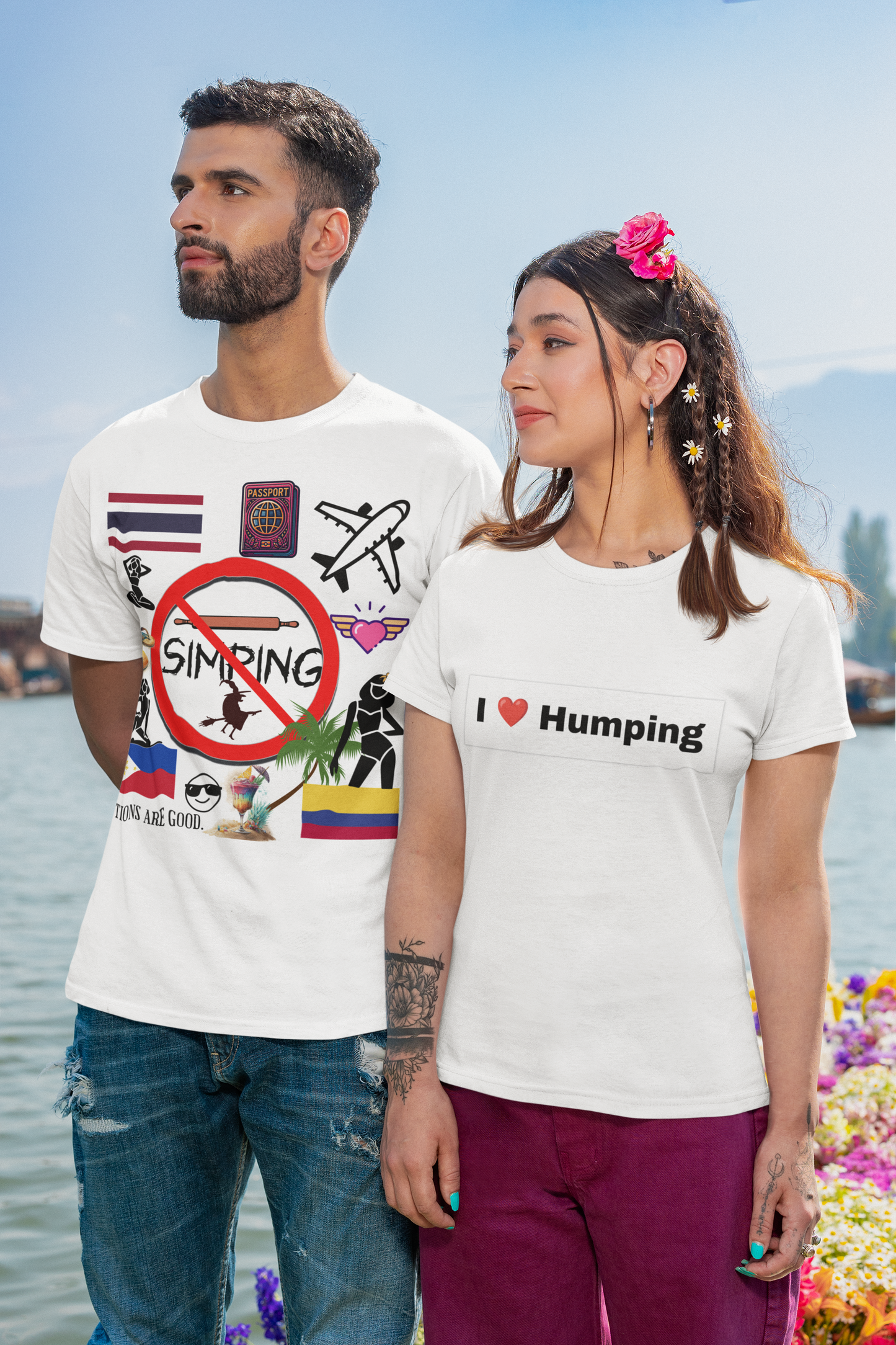 No Simp, Passport, Travel, Ex-Pat, Garment-Dyed, ring spun, American cotton T-shirt